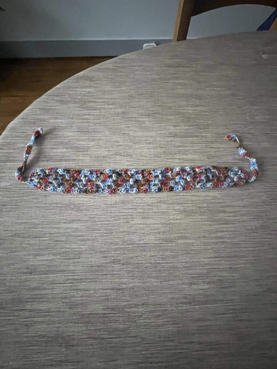 Headband Headband Forehead Band Hoofdband Venda Wool Blue White Red Tail – photo 5